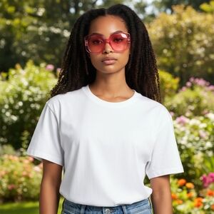 Sunglasses Oversized Fashion Pink Eyeglasses, Polycarbon